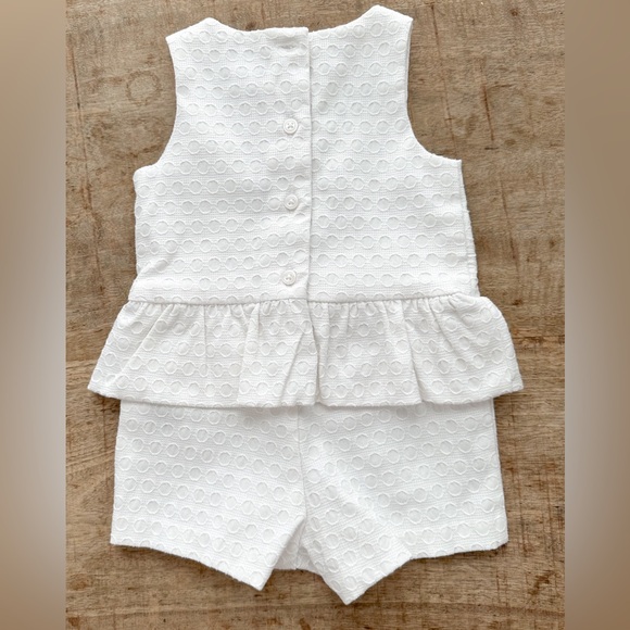Janie & Jack White Lace Romper - 3-6 months - Picture 2 of 3